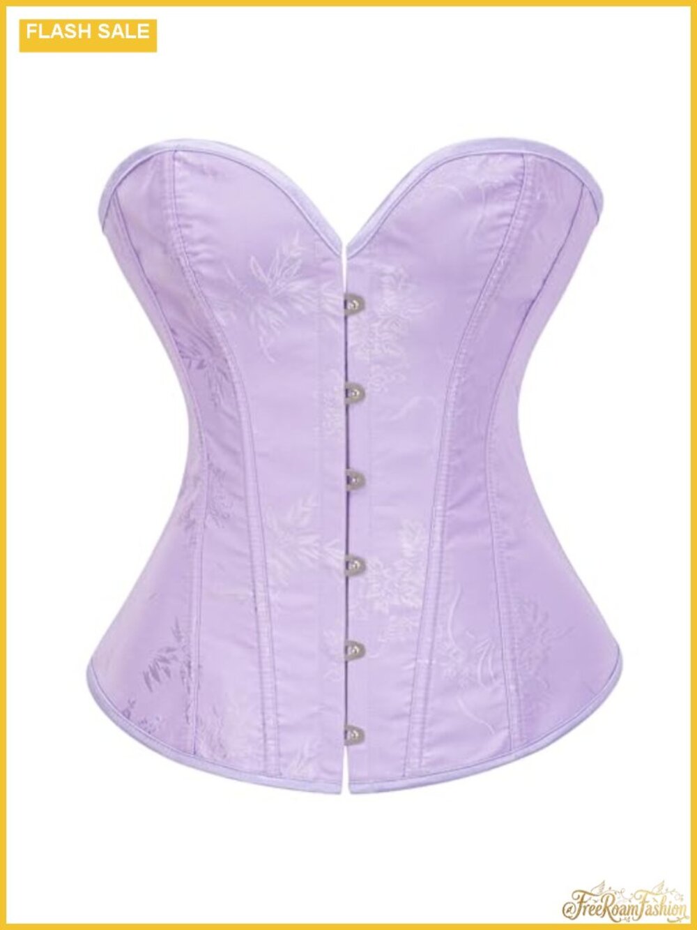 Women's Satin Corset Top Lace-Up Boned Overbust Bustier Renaissance